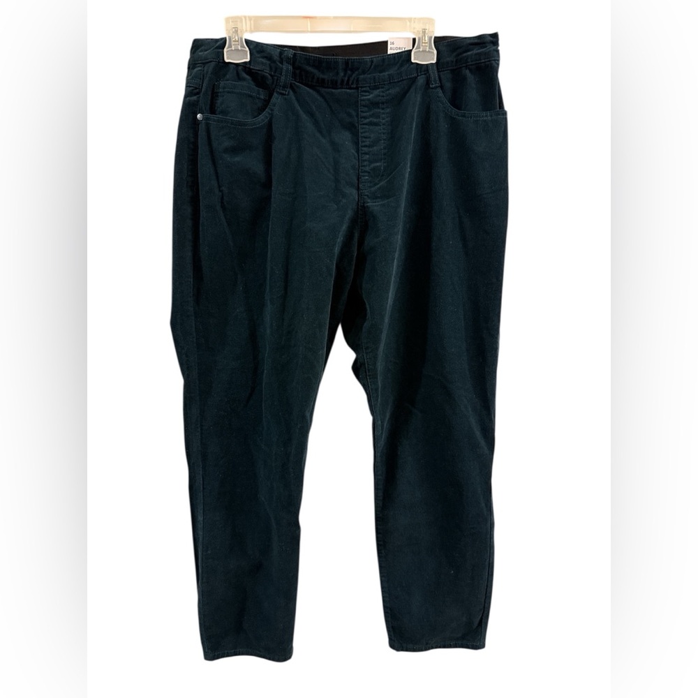 Pull on Mid Rise Alpine green|| Deep teal Corduroy Pants